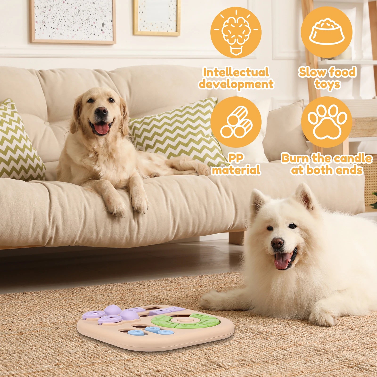 Interactive Dog Puzzle Toys Plastic Treat Dog Toys