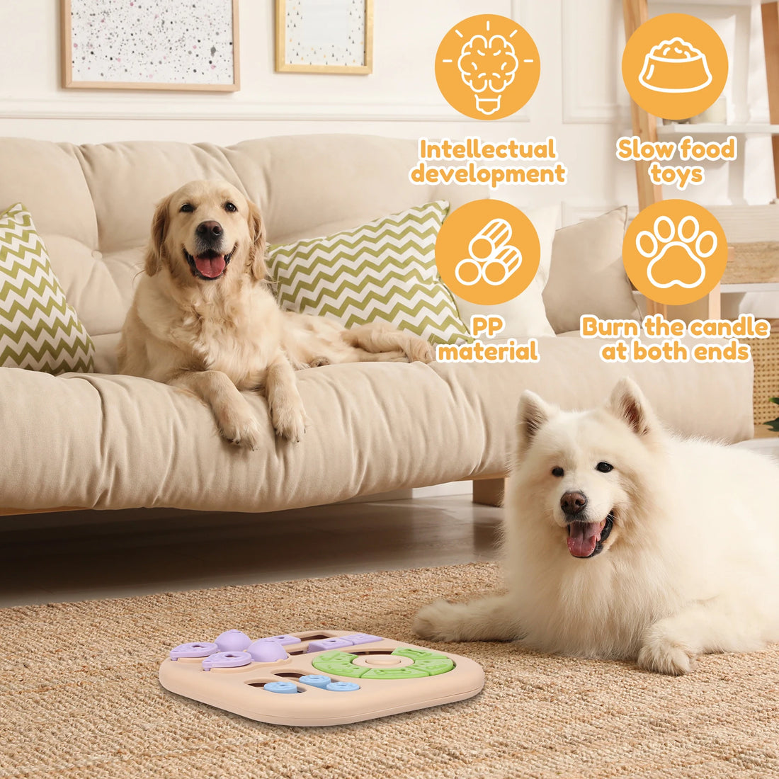 Interactive Dog Puzzle Toys Plastic Treat Dog Toys