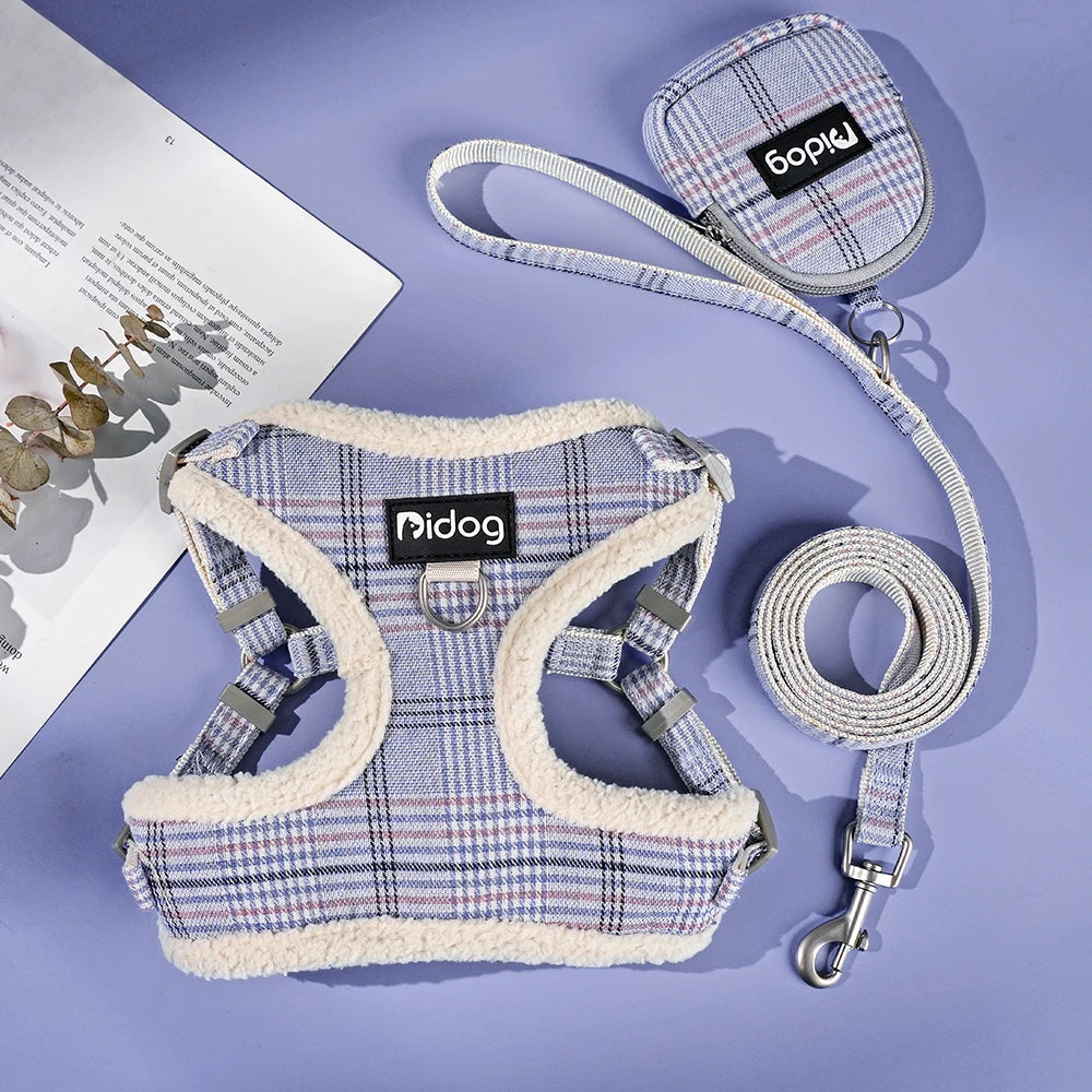 Breathable Dog Harness Leash Bag Set Leash Pet Collar
