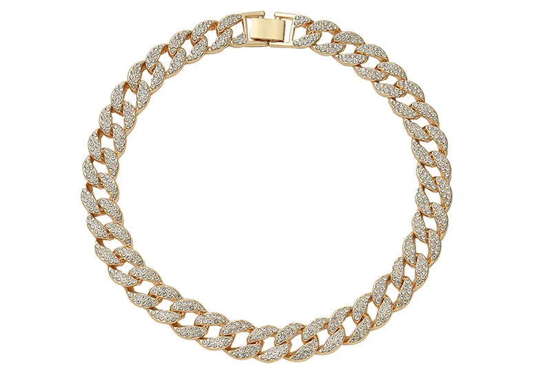 Dog Cuban Gold Chain Luxury Diamond Dog Collar Leash