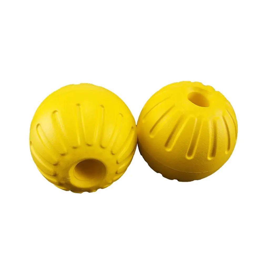 Yellow Rubber Ball Pet Dog Training Chew Play Fetch Toys