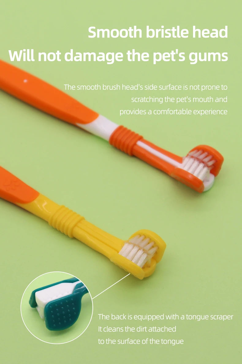 Pet Toothbrush Dog Plastic Toothbrush Removing Dental Care