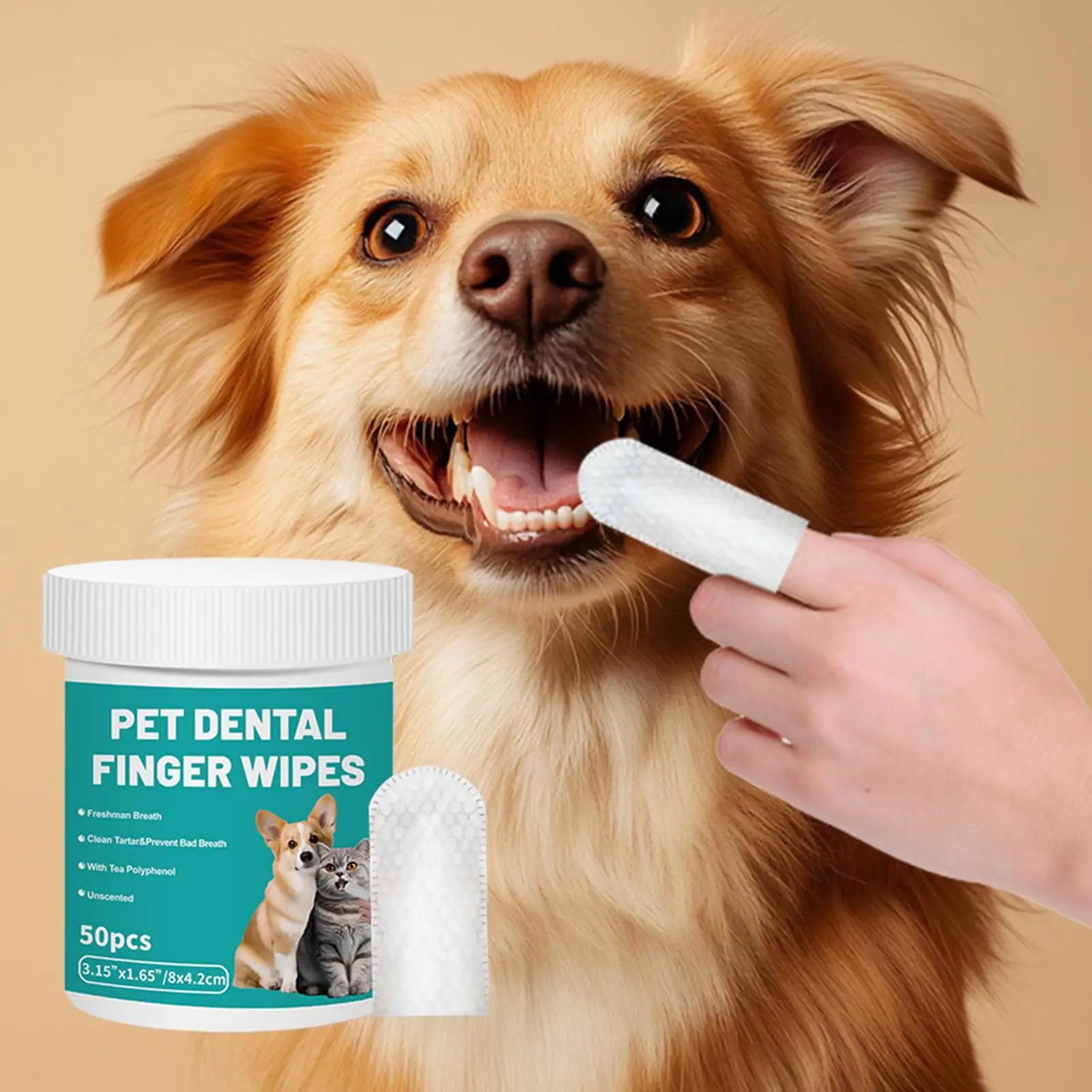 Teeth Cleaning Wipes Dental Finger Wipes Dog Dental Care