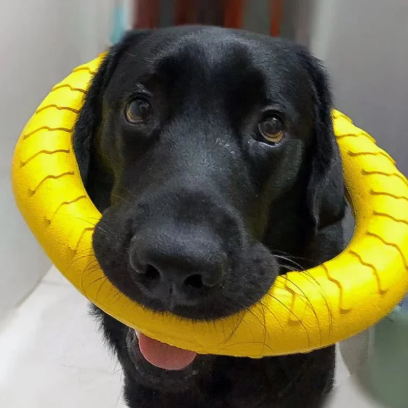 Dog Ring Toys Rubber Chewing Flying Floating Fetch Toys