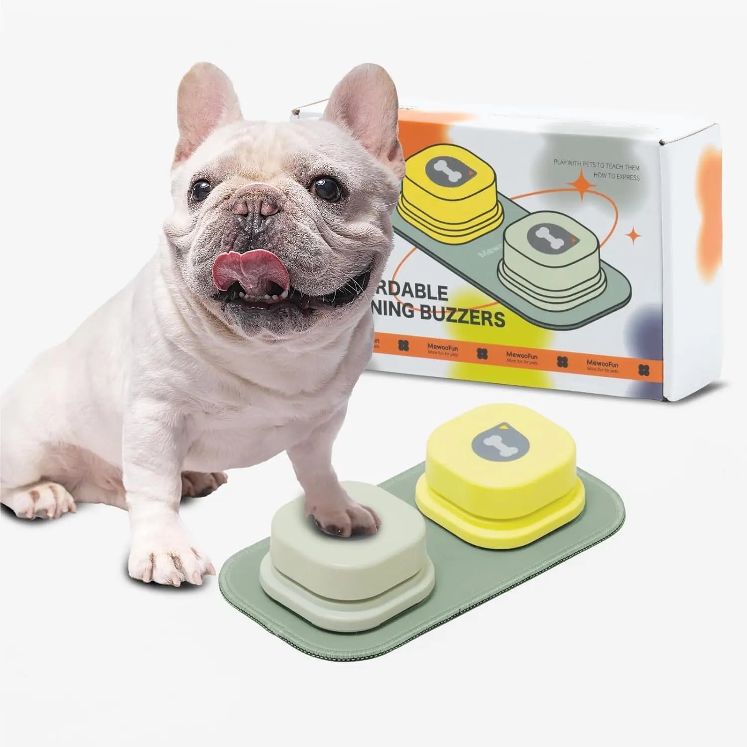 Mewoofun Dog Buttons with Rubber Mat Recordable Dog