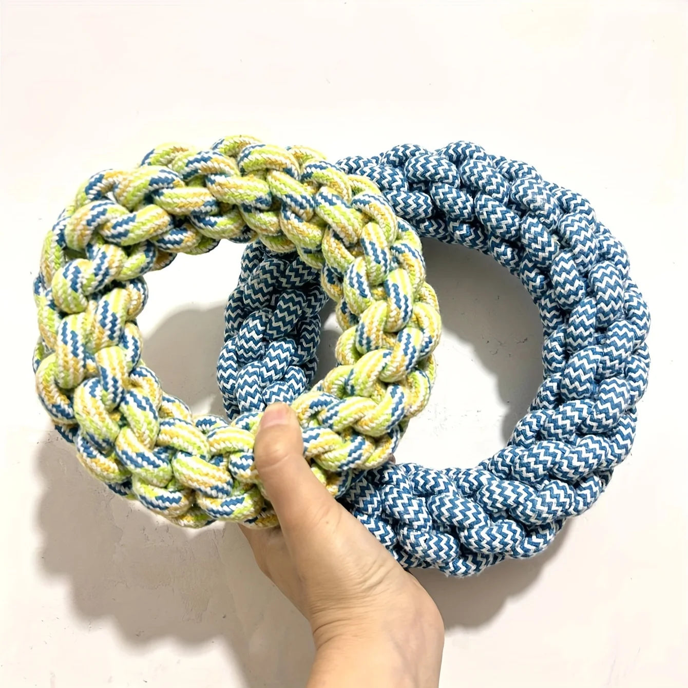 Durable Rope Dog Chew Toy-Twisted Ring Design toys