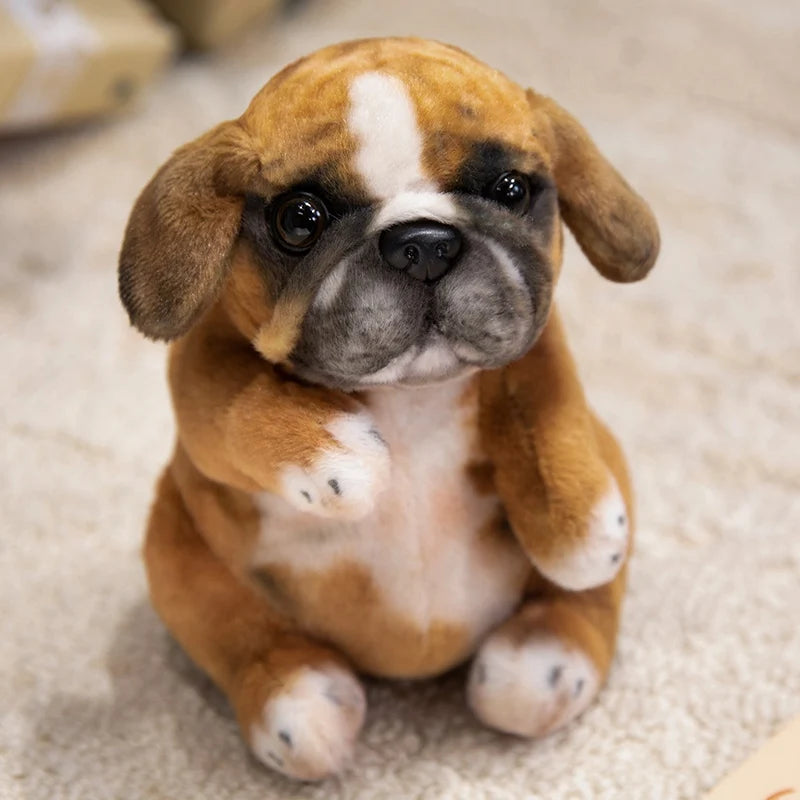 Hot Sale Realistic Sitting Poodle Pug Puppy Plush Toys