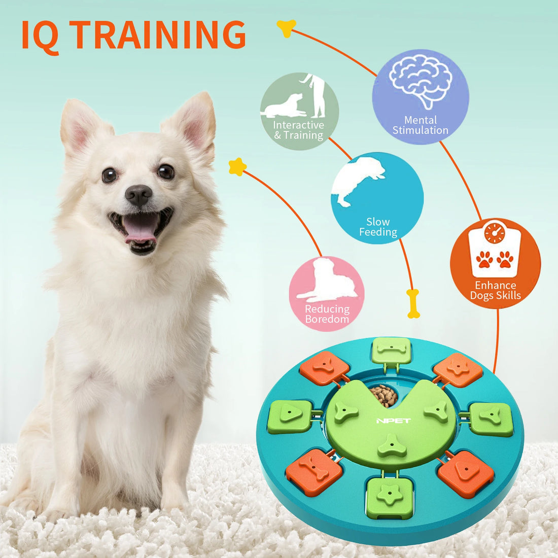 Dog Puzzle Toy Slow Feeder For IQ Training