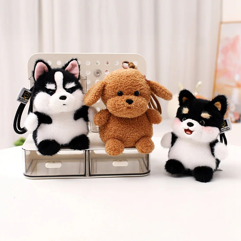 Dog Plush Toy Pendant Teddy Husky  Dolls Car Decor