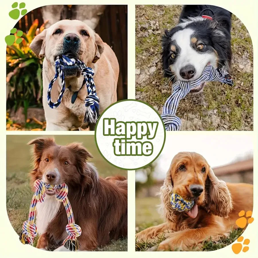 Dog Tug Rope Toys Strong Durable Chew Fetch Toys Dogs