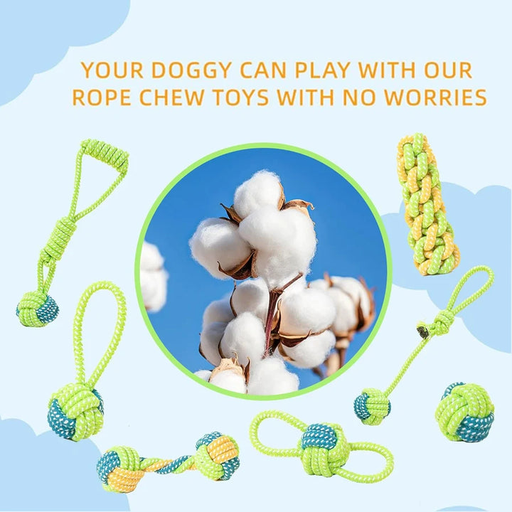 Dog Tug Rope Toys Strong Durable Chew Fetch Toys Dogs
