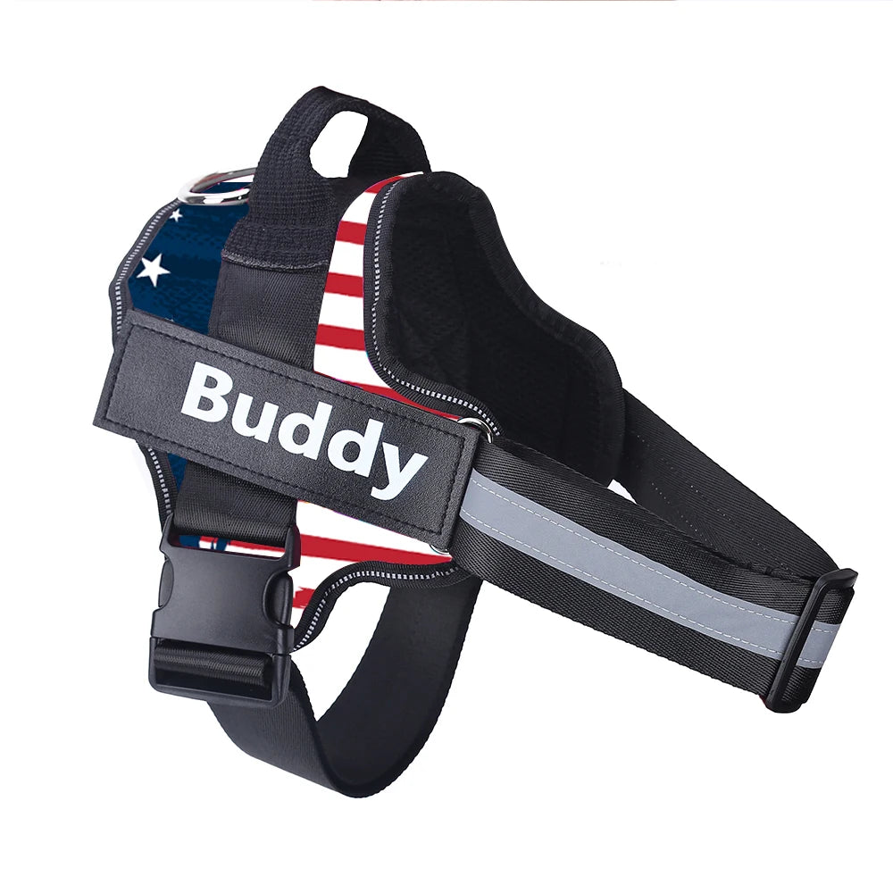 Personalized Dog Harness Reflective Breathable Pet Leash