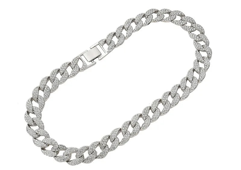 Dog Cuban Gold Chain Luxury Diamond Dog Collar Leash