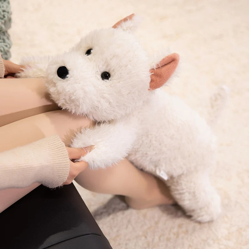 Fluffy Hair West Highland Dog Terrier Plushie Pillow
