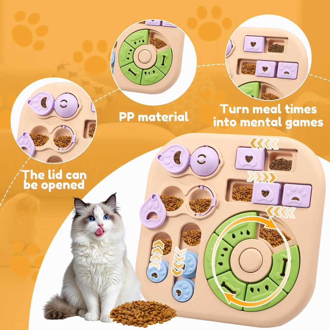 Interactive Dog Puzzle Toys Plastic Treat Dog Toys