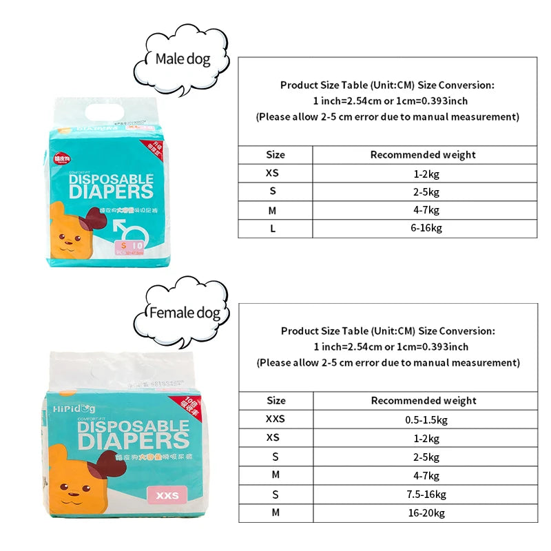 Super Absorption Female Dog Diaper Pet Dog essentials