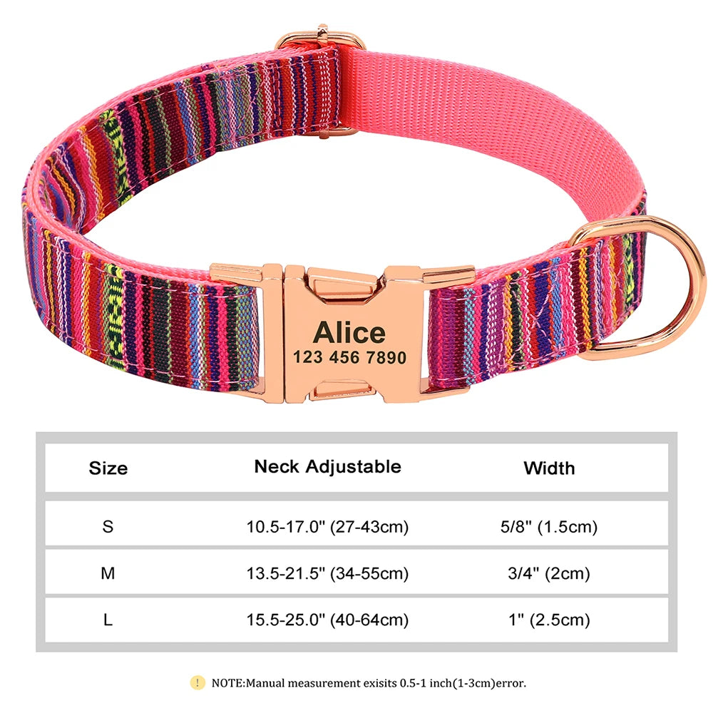 Personalized Dog Accessories Nylon Printed Dog Leash