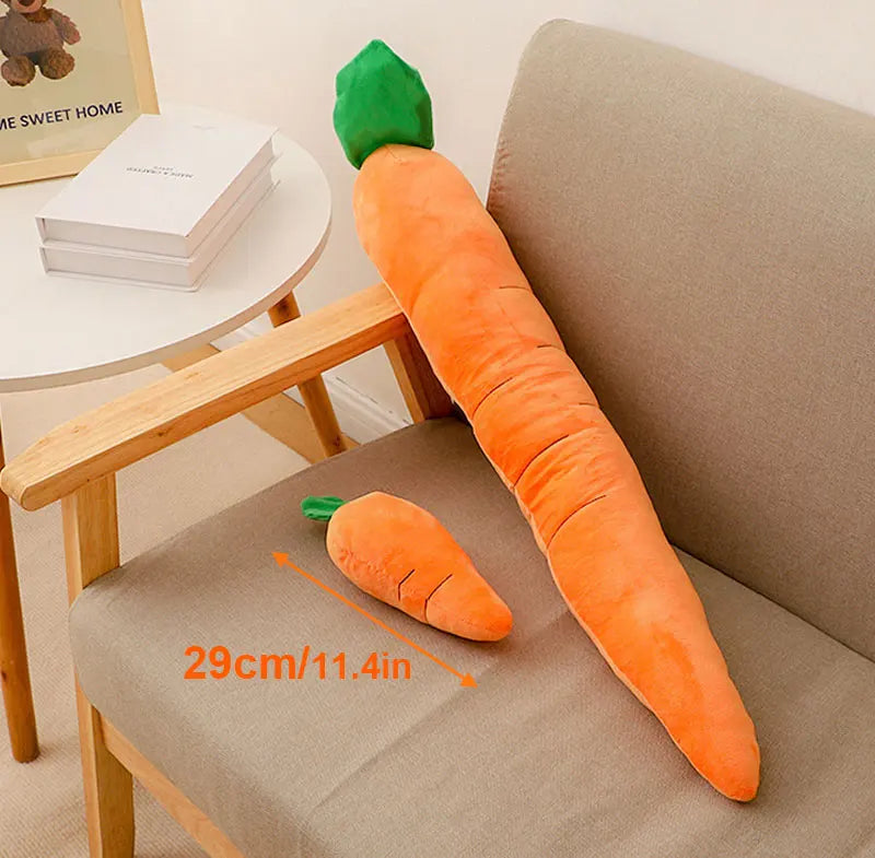 Dog Toy Pet Carrot Plush Toy Vegetable Chew Toy
