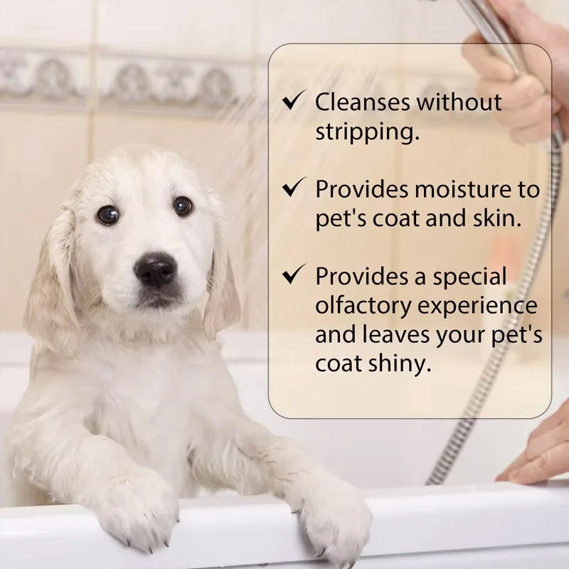 Pet shampoo is gentle and clean Pet dog hair shampoo