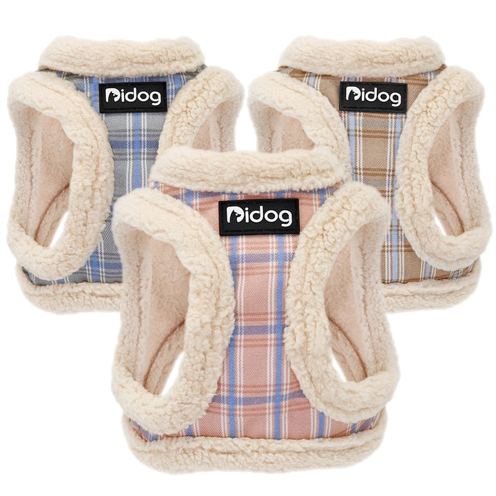 Winter Warm Dog Harness Vest Soft Leash Pet Collar