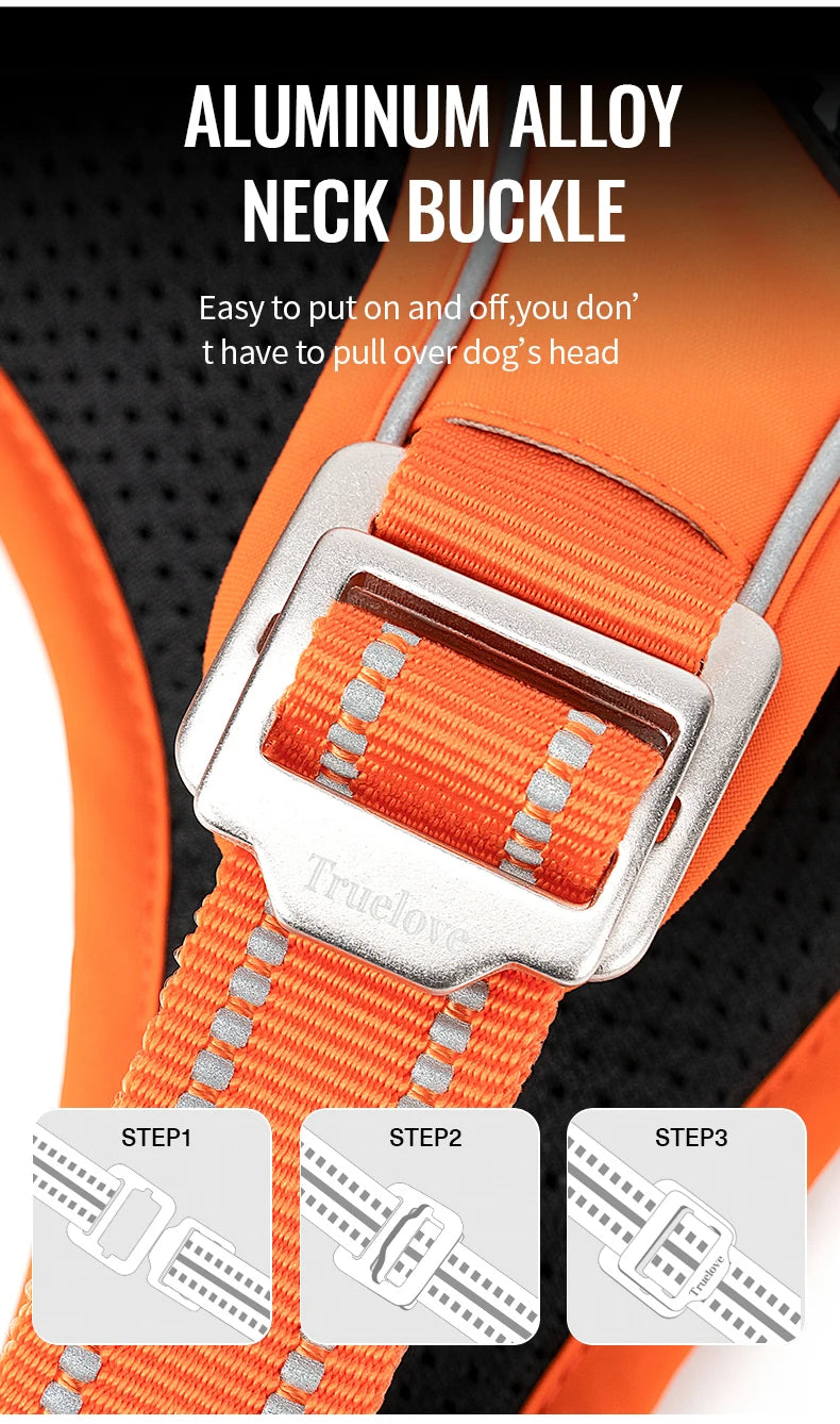 Pet Harness No Pull Nylon Reflective Dog Leash Pet Collar