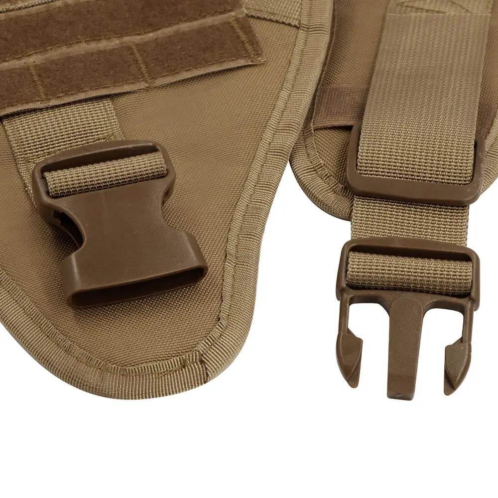 Military Large Dog Harness Pet Leash Collar