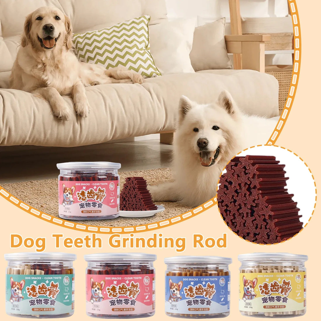 Dog Chew Sticks Puppy Pet Snacks Tooth Cleaning Stick Bones