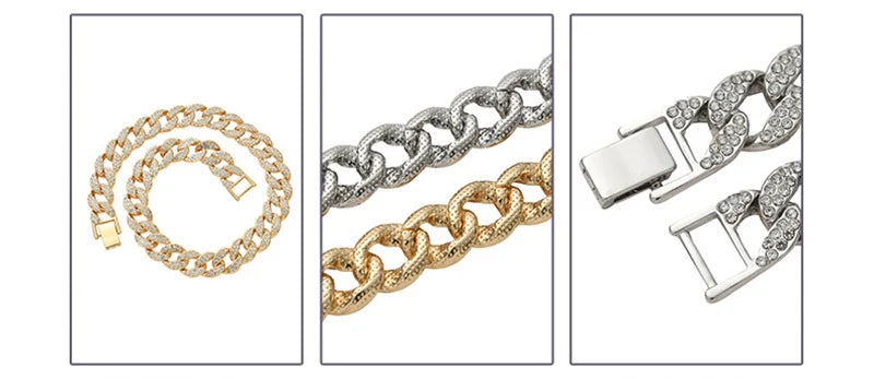 Dog Cuban Gold Chain Luxury Diamond Dog Collar Leash