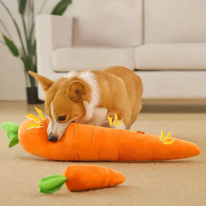 Dog Toy Pet Carrot Plush Toy Vegetable Chew Toy