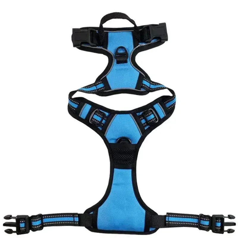 Reflective Breathable Vest Chest Strap Leash Pet Collar