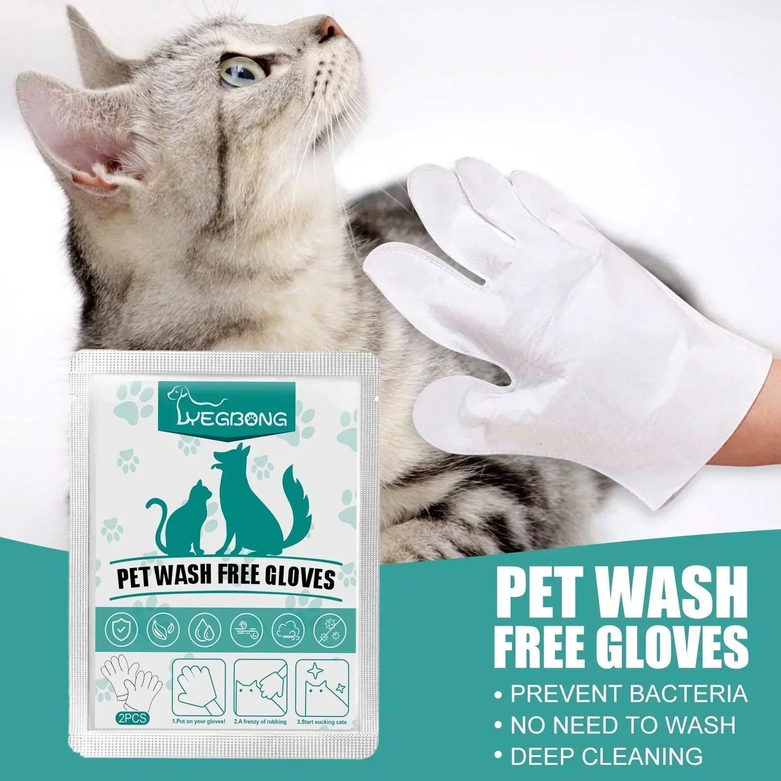 Yegbong Pet Dry Shampoo No Rinse Waterless Wash