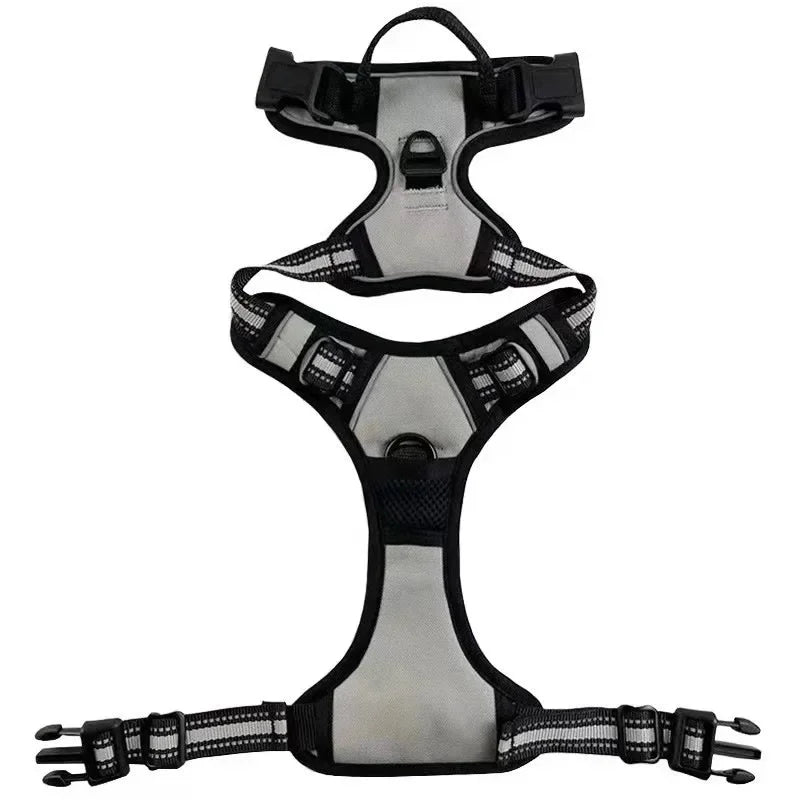 Reflective Breathable Vest Chest Strap Leash Pet Collar