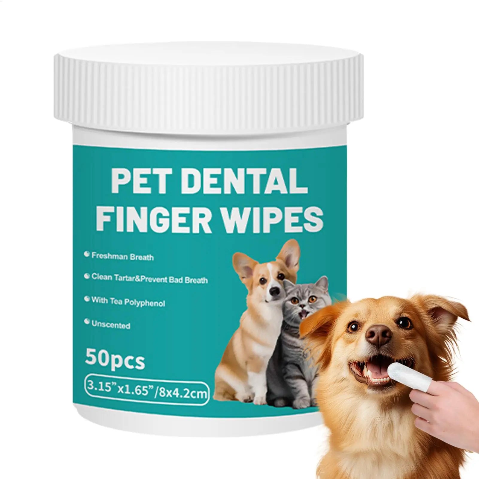 Teeth Cleaning Wipes Dental Finger Wipes Dog Dental Care