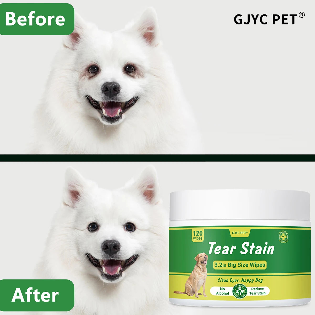 PET Large Size Pet Eye Wipes Tear Stain Remover Care