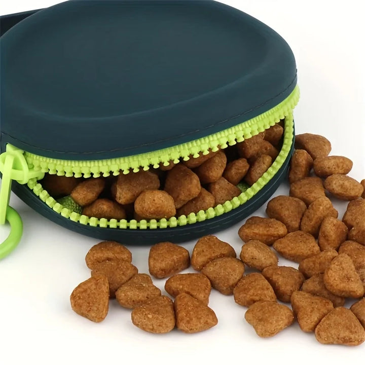 1Pcs Pet Supplies Silicone Dog Food Bag Outdoor Training