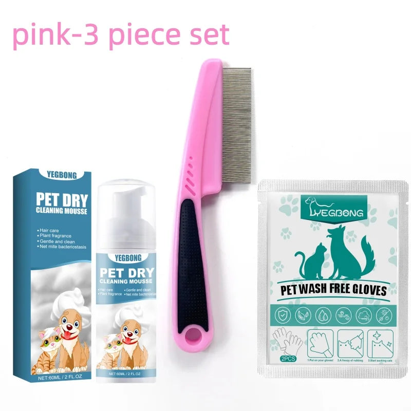 Yegbong Pet Dry Shampoo No Rinse Waterless Wash