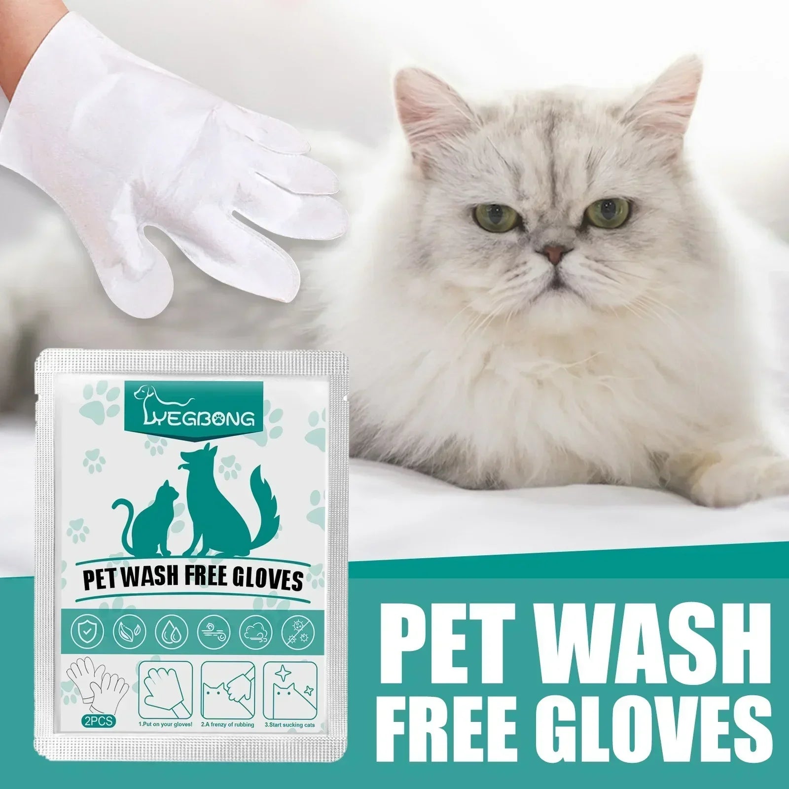 Yegbong Pet Dry Shampoo No Rinse Waterless Wash