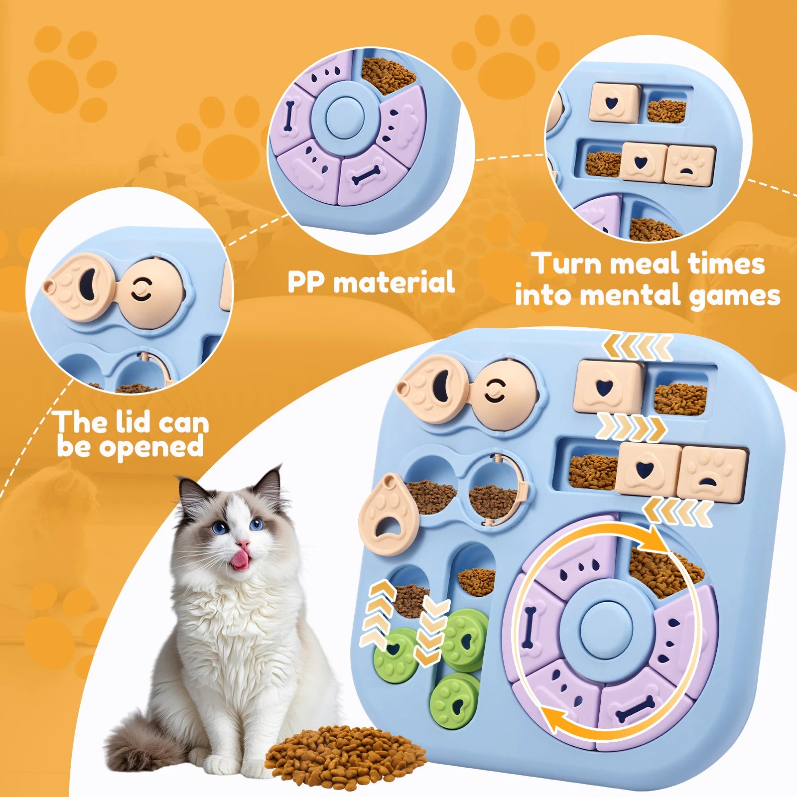 Dog Puzzle Toys Slow Feeder Interactive Food Tray Dogs
