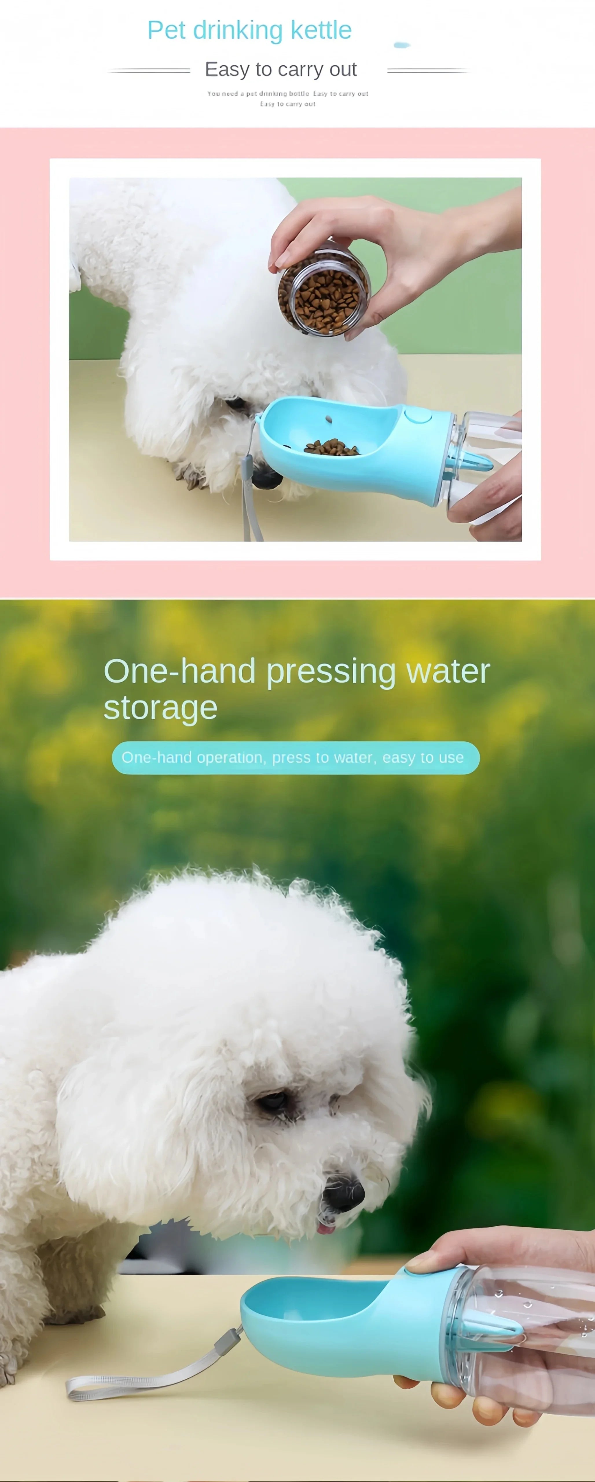Portable Dog Water Bottle Feeding Outdoor Travel essentials