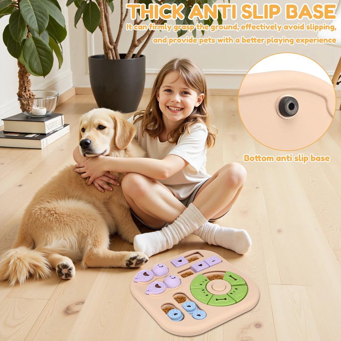 Interactive Dog Puzzle Toys Plastic Treat Dog Toys