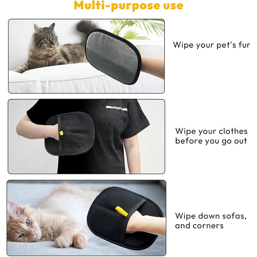 Pet Grooming Gloves Pet Hair Remover Gloves for Dog