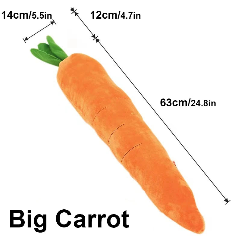 Dog Toy Pet Carrot Plush Toy Vegetable Chew Toy