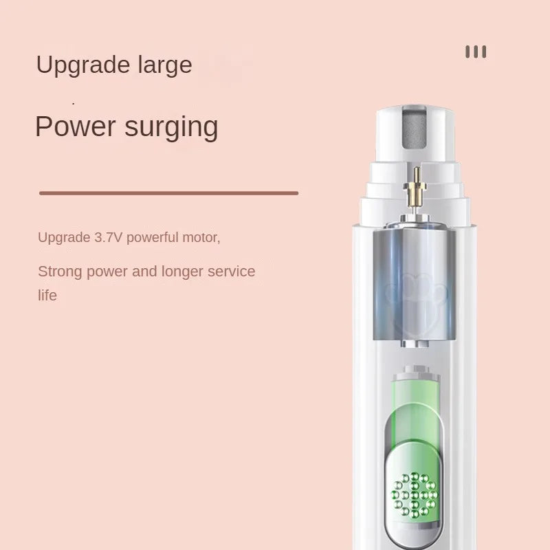 Electric Dog Nail Grinder Wheel LED Light Trimmers for Cat Dog