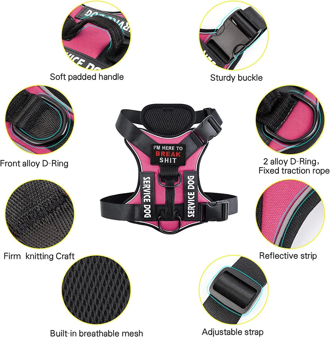 Reflective Pet Dog Harness Dog Accessories Leash
