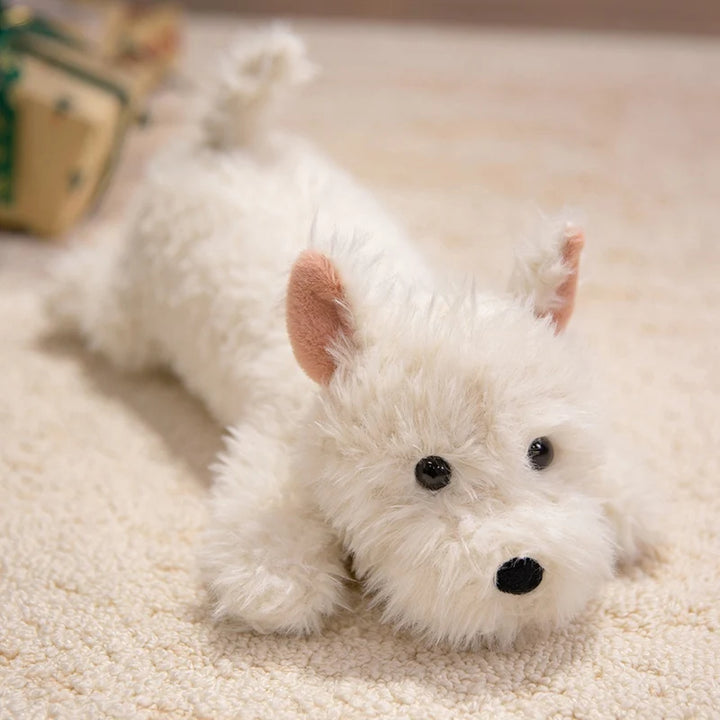 Fluffy Hair West Highland Dog Terrier Plushie Pillow