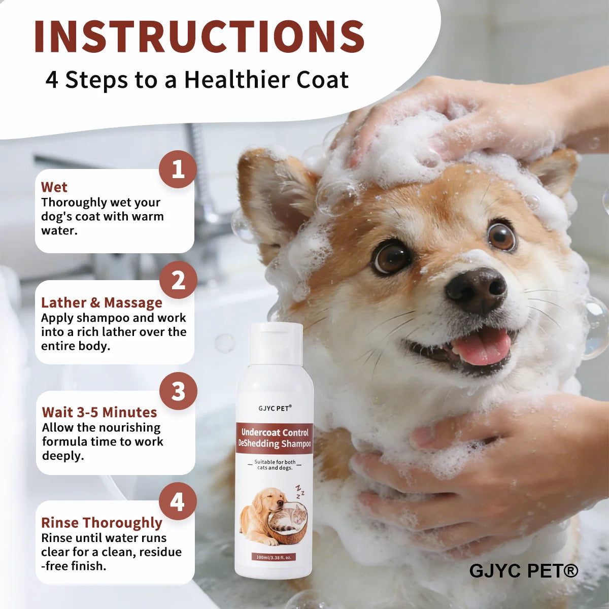 PET Professional Undercoat Control  Shampoo Hair