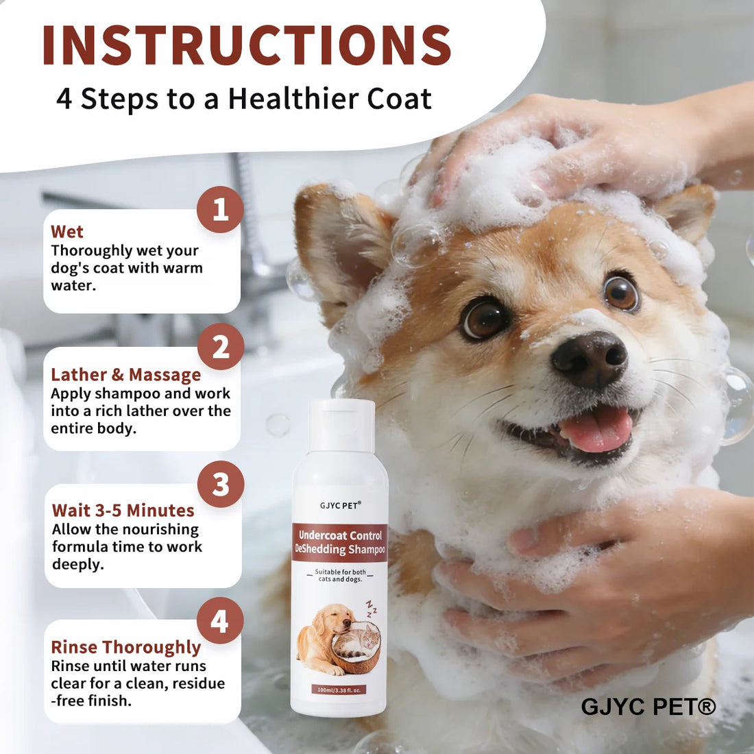 PET Professional Undercoat Control  Shampoo Hair