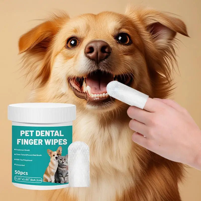 Pet Teeth Cleaning Finger Wipes Pet Dog Teeth Dental Care