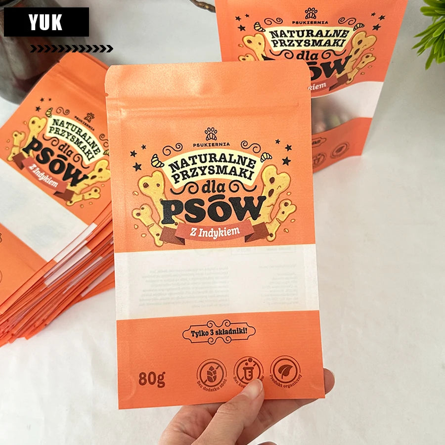White Kraft Paper Frosted Window Bag, Dog Dry Food