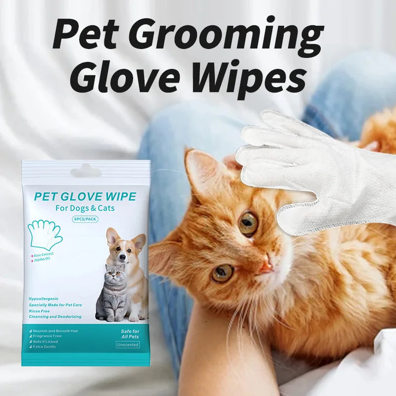 Cleaning Wipes Gloves for Dog and Cat Pet Bathing Wipes
